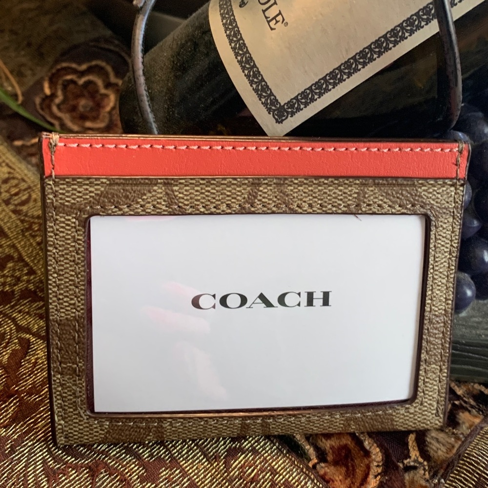 Authentic COACH Coated signature canvas/smooth leather
Card case UNISEX - Picture 6 of 6